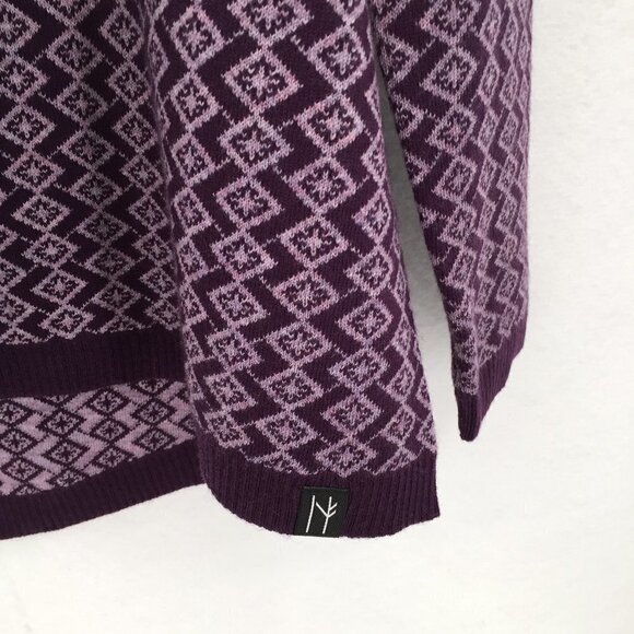 Neve Lisa Cardigan Acai purple sweater waterfall diamond asterisk new Small - Picture 2 of 6